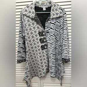 Feratelli Black & White Top Size L